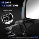 Door Mirror Heated - Compatible with 2019-2024 Chevrolet Silverado and GMC Sierra 1500 - Passenger Side Door Mirror Replaces 84823125 84823129 84823216 84823218 84823221-5 Pins Connection