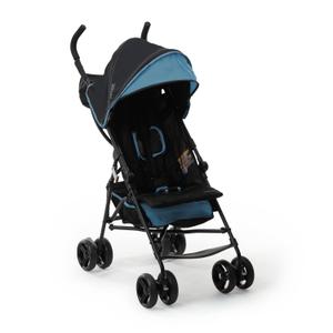 Ingenuity 3D Mini Convenience Stroller – Lightweight Stroller with Compact Fold, Multi-Position Recline, Canopy with Pop Out Sun Visor – Umbrella Stroller for Travel & More, Blue/Black