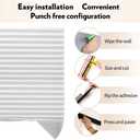 LUCKUP 6 Pack Cordless Light Filtering Pleated Fabric Shade,Easy to Cut and Install, with 12 Clips (48"x72" - 6 Pack, White)