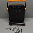 Karaoke Machine with 1  Microphones HWWR 80W Portable Bluetooth Speaker with 6.8" Subwoofers, All in One Karaoke for Adults Kids PA System, Jump Disco Lights Gifts for Home Party Outdoor