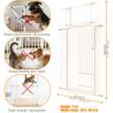 71" Extra Tall Cat Gate 29.5-40.6 Wide Pet gate with Small Cat Door,Pet Gate NO Drilling Pressure Mount Kit for Cats and Dogs Indoor Doorways liveing Room Bedroom