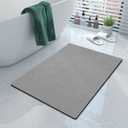 Deparnit Gray Bathroom Rug (23.5"x47.5")