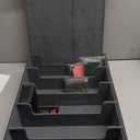 Kabinka Trading Card Storage Box with Commander Display, 5-Row Deck Case with Removable Lid; 3900+ Card Organizer for MTG TCG PTCG Sports Card, Top Loaders Storage Box (Black)