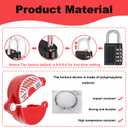 Smseace 1Pack Gate Valve Lockout Device with Coded Lock Suited for 1to2-1/2 gate Valve Handles Gate Valve Lockout Water Spigot Lock for Outdoor Faucet Water Spigot Faucet Devices