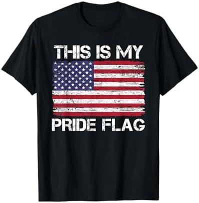 This Is My Pride Flag USA American 4th Of July Patriotic T-Shirt for Women Men, M