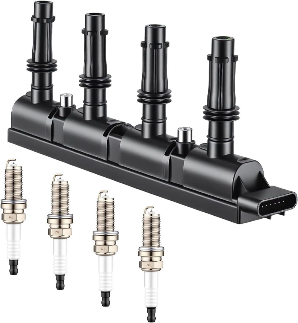 1 Ignition Coil Pack UF669 and 4 Iridium Spark Plugs XP3922 Fit For Buick Encore | Fit For Chevy Cruze Cruze Limited Sonic Trax Volt, 1.4L 1.8L L4, Replaces# D521C 7805-1231 55577898