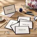 AmazingSpark 120 Kit Thank You Cards with Envelopes Bulk 12 Designs 4.8 x 6.8'' Black Thank You Notes for Small Business Graduation Wedding Baby Shower Teacher Appreciation Gifts