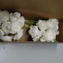 Floroom Ranunculus Artificial Flowers 18 Pcs Ivory Faux Silk Mini Ranunculus Bulk Fake Wedding Filler Flowers for DIY Bouquets, Centerpieces, Bridal Shower Decorations & Arrangements