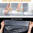 30 Pairs Waterproof Shoe Covers Disposable Rain Shoe Covers Transparent Plastic Shoes Cover Protector Boot Covers for Men and Women Rainy Outdoor (19.5inch Tall)
