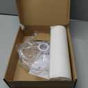 White Linen Tall Drum Lampshade, 10" Top x 10" Bottom x 13" High Lamp Shade, Lamp Shade Replacement for Table and Floor Lamps, Pendant Light, Handcrafted Lampshade, Easy Assembly