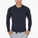 90 Degree By Reflex Men’s Dry Fit Soft Crew Neck Long Sleeve Shirt Fitted Top Black L