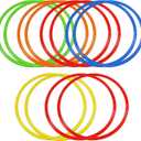 Libima Obstacle Course Ring Set Exercise Hoop Large Hoop Plastic Toys Playground Toys for Gymnastics Practice Party Games Educational Activities Holiday Decor, 5 Colors(12 Pcs,15.8 Inch)