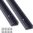 Aluminum T Track, 2 Pack 48 Inch Universal Double Cut Profile T Track, with Predrilled Mounting Holes and Screws, for Woodworking Jigs and Fixtures, Drill Press Table, Router Table, Workbench