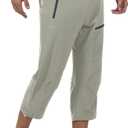 Little Donkey Andy Men's Capri Pants Quick Dry 3/4 Shorts (Khaki XXL)