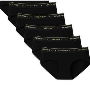 INNERSY Womens Underwear Cotton Hipster Panties Mid Rise Briefs Wide Waistband 5 Pack XL INNERSY Womens Underwear Cotton Hipster Panties Mid Rise Briefs Wide Waistband 5 Pack XL