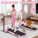 FUNMILY Upgrade Walking Pad Folding Treadmill with 12%/15% Incline & Handle Bar, 3.5HP Foldable Under Desk Compact Treadmills for Home/Office/Gym, 400+lb Capacity, Shock Absorption