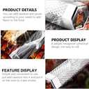 2pcs Smoker Tube 12in Pellet Smoker Tube Stainless Steel Smoke Tube for Hot or Cold Smoking 5 Hours of Billowing smoke Portable BBQ Smoking tube Generator Electric Charcoal Gas Grill Smoker
