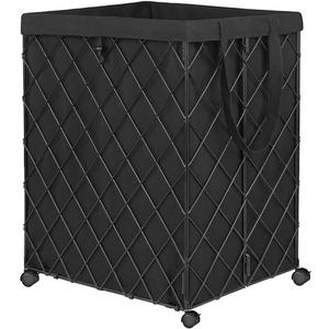 Laundry Hamper on Wheels-93L Basket Large Laundry Collapsible With Removable Liner,Rolling Metal Wire Basket-Sturdy Laundry Bag for Dirty Clothes Organization Closet Bathroom Living Room