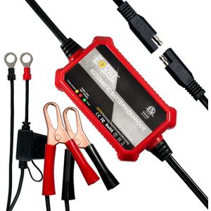 Foval Automatic Trickle Battery Charger 12V 1000mA Smart Battery Charger (1A)