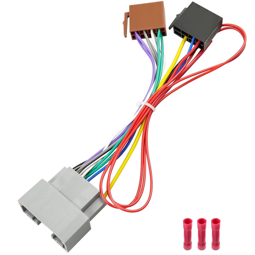 22Pin Radio Wire Harness Replacement for Chrysler Dodge Jeep Stereo Adapter 08-16,ISO Car Stereo Wiring Harness Connector with Ignition Cable