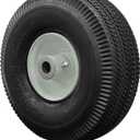 105-3471 Front Wheel and Tire Assembly Replacement for Toro 105-3471 - Compatible with TimeCutter & Exmark Quest Z-Turn Mowers 4.10x3.50-4 Tire, 3/4" ID Axle 4-1/4" Hub Length Grease Zerk - 1 Pack