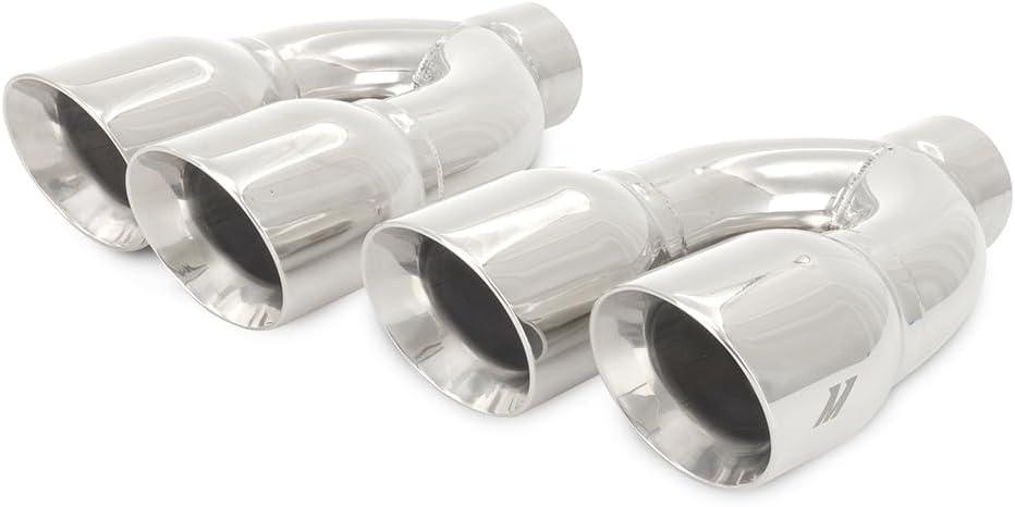 Mishimoto Dual-Y Exhaust Tips, 2.5" Inlet, 3.5" Outlet