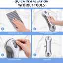 Strong Suction Grab Bars for Shower and Bathroom with 3 Suction Cups, Heavy Duty Safety Handles for Elderly and Seniors No Drill Removable 2 Pack, Waterproof Non-Slip Bath Handr