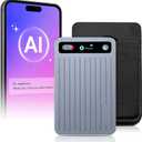 AI Voice Recorder with App Control, Noise Reduction, Transcribe & Summarize with AI Technology, Note-Taking Device Supporting 104 Languages, 64GB Digital Audio Recorder for Meetings and Calls Gray