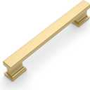 Amerdeco 30 Pack Brushed Gold Cabinet Pulls 3.25 Inch(128MM) Hole Center Drawer Pulls Cabinet Hardware Kitchen Cabinet Handles for Bathroom Dresser Pulls ZH00013