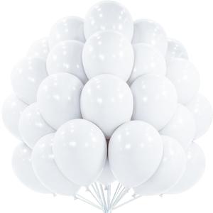PartyWoo White Balloons 50 pcs 12 Inch Latex Helium White Cream Balloons for Wedding Baby Shower Birthday Bridal Shower Graduation Engagement Princess Anniversary Party Decorations White-Y13