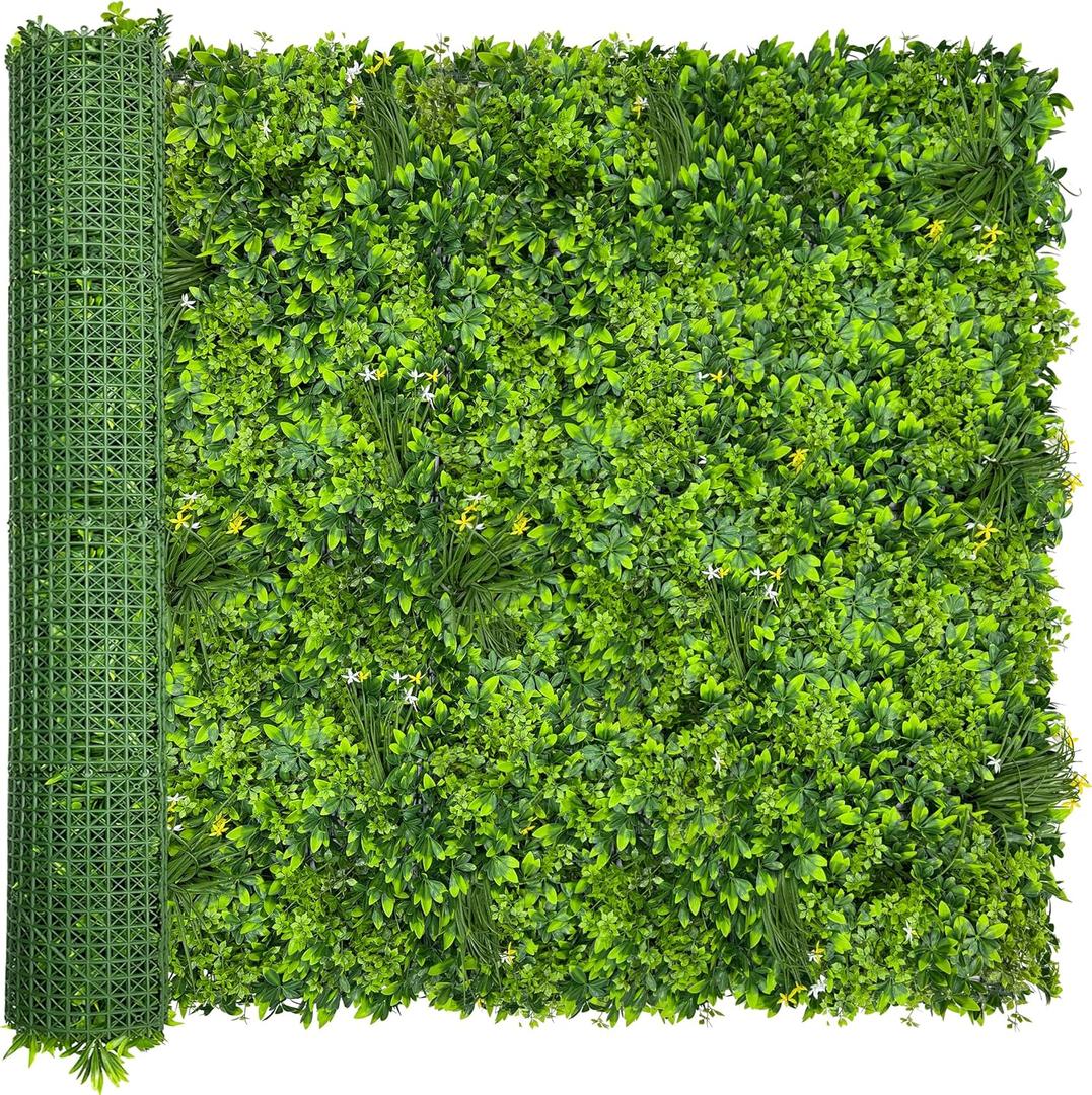 ODTORY Artificial Plant Wall Roll: 60 X 120 in (50 sqft) UV-Anti Ivy Privacy Fence Screen Faux Greenery Panels Backdrop Boxwood Ivy Vine Leaf Hedge for Indoor Outdoor Green Decor