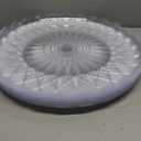 10 Pcs Round Plastic Serving Platters Bulk Clear Plastic Tray Acrylic Crystal Flan Plates Diamond Embossed Dinnerware for Party Food Cake Cookie Fruits Birthday Wedding Supplies(9.8 Inch)