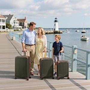 KUNEL Luggage Sets 3 Piece, Hardshell Expandable Suitcase,l