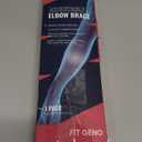 Fit Geno Elbow Brace for Tennis & Golfer's Elbow: Adjustable Elbow Strap for Tendonitis Pain Relief with Compression Pad - Support for Sports Men and Women - Forearm 10''-15.5'', 1 Pack (Black)