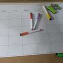 Calendar Whiteboard for Wall, 18x24 Inches Whiteboard Calendar Cork Board Combo, Magnetic Monthly White Board with Wood Framed, Hanging Dry Erase Board for Kitchen Home Office School Planner