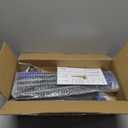 Adjustable Metal Leaf Rake Long Handle, Garden Rakes for Lawns Heavy Duty Leaves with Expandable Head 8-17", Yard Women Kids Rake for Gardening RV Camping