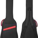 Electric Guitar Bag 7mm Padding Electric Guitar Case, 39 Inch Electric Guitar Gig Bag Backpack with Neck Strap and Pockets, Black