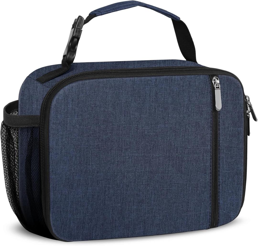 esouler Lunch Box Kids Insulated Lunch Bag for Boys & Girls Durable Children Lunchbox for School with Water Bottle Holder-Blue