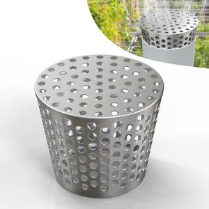 BJADE'S PVC Pipe Termination Cap, Stainless Steel Mesh Screen Vent Cover Suit for 3.6-4.3in Inner Diameter Outlet, Round Furnace&Roof Vent Cap,Keep Birds and Leaves Debris Out