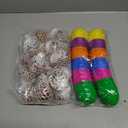 Easter Egg Hunt Fillers 24 Pack Easter LED Puffy Eggs Toys - Flashing Spiky Balls, Classroom Prizes, Easter Basket Stuffers, Party Favors For Kids Easter Egg Teen Stuffers