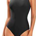 Tempt Me Women Athletic One Piece Swimsuits Sporty Racerback Bathing Suits Full Coverage Modest Swimwear M