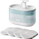 PETLIBRO Cat Water Fountain Ultra Quiet with Two Flow Modes, Large-Size Filter Capsule Pet Water Fountain, 71oz/2.1L Visible Water Level Dog Water Dispenser for Cats & Dogs (Blue)