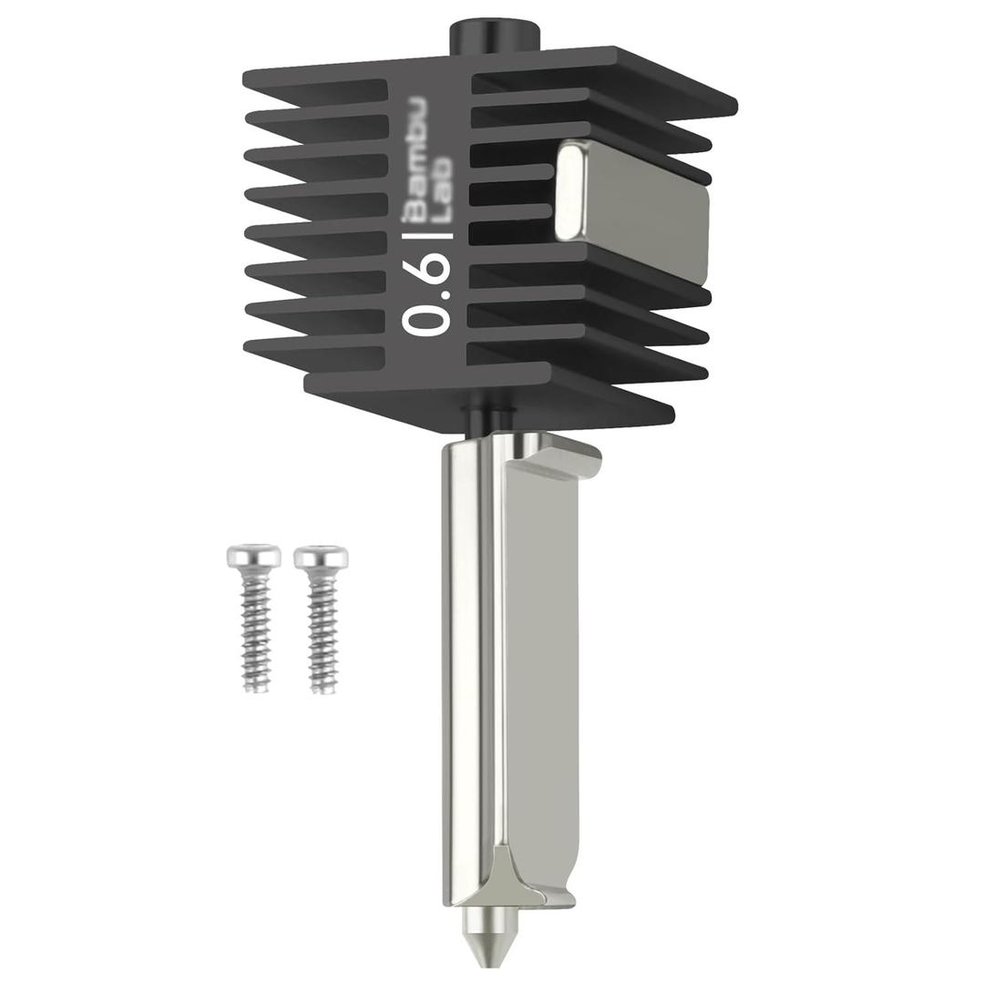 Original Bamboo Lab A1/A1 Mini 0.6mm Hotend,High Temp&Fast Speed Hardened Steel Nozzle+Heating Block Integrated Structure Hot End Compatible with Bambu Lab A1 and A1 Mini 3D Printers