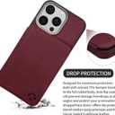 GUERNICA for iPhone 16 Pro Wallet Case with RFID Blocking Card Holder for Women Men, Kickstand Shockproof Phone Case for iPhone 16 Pro(6.3"),Wine Red