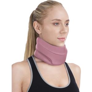 Neck Brace for Sleeping - Cervical Collar Relief Neck Pain and Neck Support Soft Foam Wraps Keep Vertebrae Stable for Relief of Cervical Spine Pressure for Women & Men Rose Pink Small Size