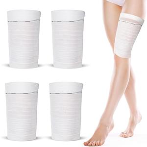 4 Pieces Catheter Leg Bag Holder Fabric Urine Leg Bag Sleeves Covers, White