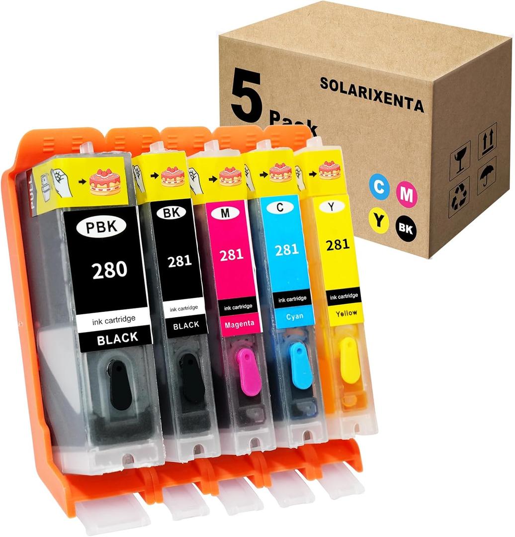 280XL 281XL Refillable Ink Cartridges for PIXMA TS6120 TS6220 TS6320 TS8120 TS8220 TS8320 TR7520 TR8520 TR8620 TS9120 TS9520 TS9521C TS702 Printer