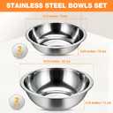 Stainless Steel Mixing Bowls Set - 4-Piece Polished Mirror Nesting Bowls 2 Pcs 8-Quart and 2 Pcs 16-Quart Flat Base Ideal for Kitchen, Cooking, Baking and Storage, Shallow