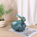 Pelican Key Holder Statues,Fun Animal Hippo Candy Dish,Candy Dish for Office Desk Unique,Modern Key Holder for Pelican Figurine,Suitability Desk candy bowl and Entry Table Decor Items((Green