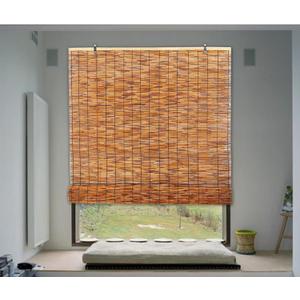 From From Bamboo Blinds Roman Shades for 36 48 Inches Wide Windows, 40-80in Length, 60% Privacy & Light Filtering Woven From From Bamboo Roller Blinds Sun Shade for Outdoor Cordless(36x60in(WxH))